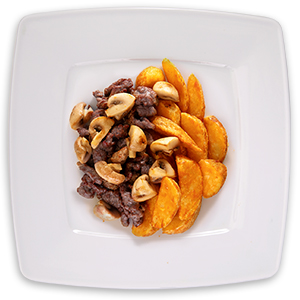 Говядина с картофелем и грибами